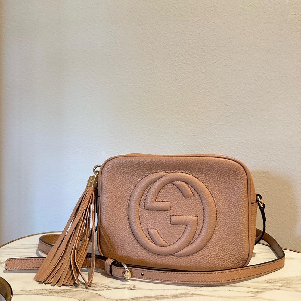 🩷🩷SOLD🩷🩷 GUCCI Disco Crossbody Tan LIKE NEW